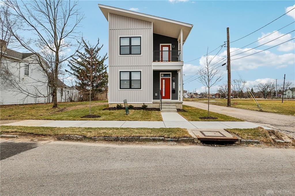 Front exterior of the newly built home at 1260 W 1st Street in Wolf Creek, Dayton