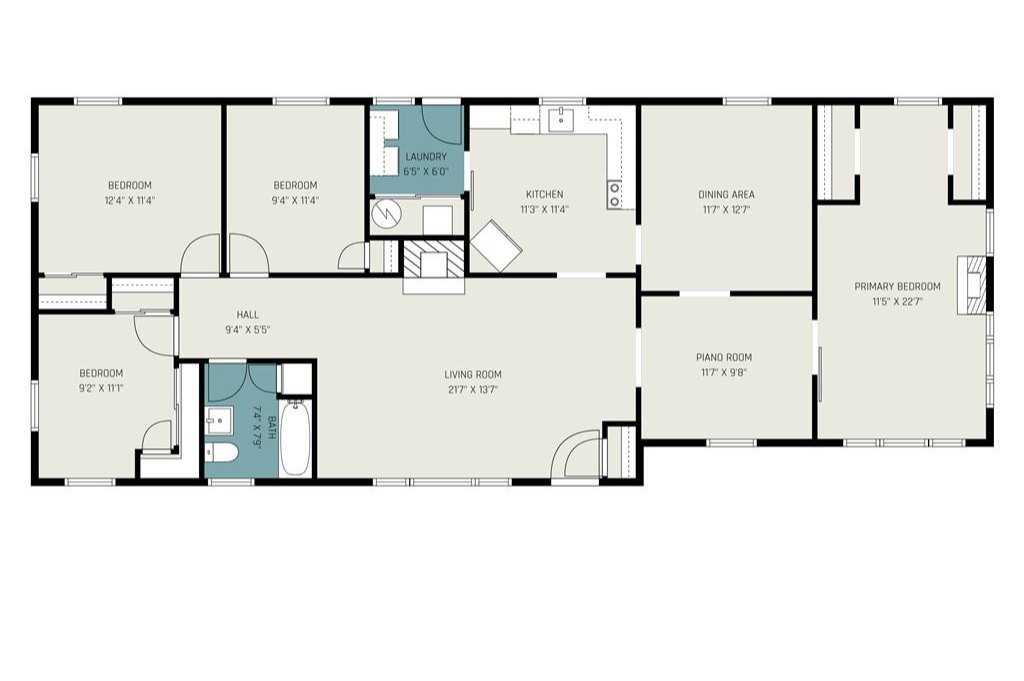 Oversized two-car garage and back yard on the nearly half-acre lot