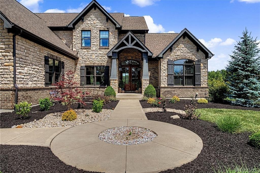 Backyard with heated inground pool, paver patio, fire pit and gazebo